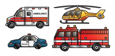 Clipart: emergency services | Emergency Vehicles — Stock Vector ...