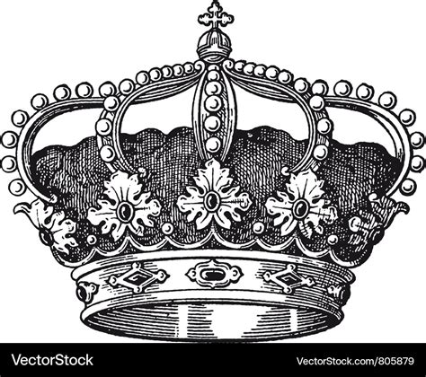 Royal crown Royalty Free Vector Image - VectorStock