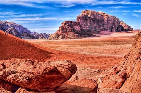 Landscape photo of brown mountain and desert during daytime, wadi rum, jordan HD wallpaper ...