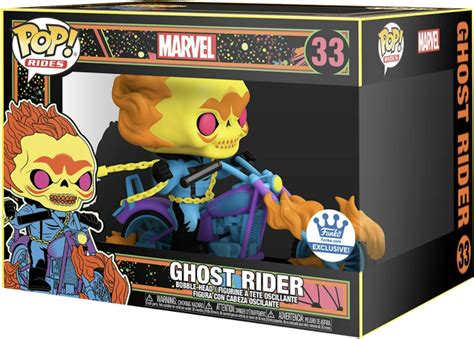 Funko Pop! Rides Marvel Ghost Rider (Black Light) Funko Exclusive ...