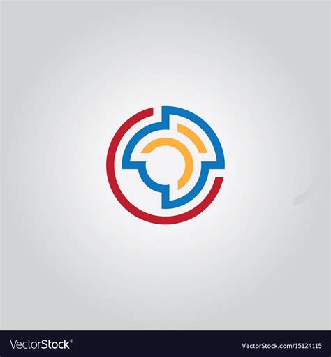 Abstract circle logo Royalty Free Vector Image