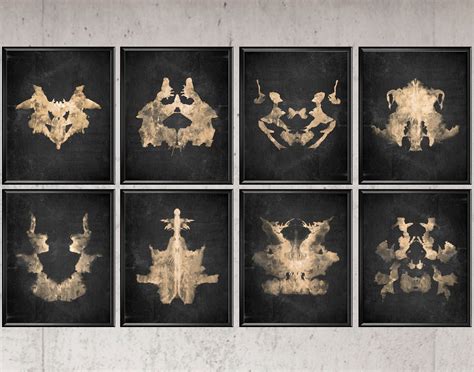 Wall Décor Prints Rorschach Inkblot Test Card 9 Watercolor Print Psychology Psychiatry ...