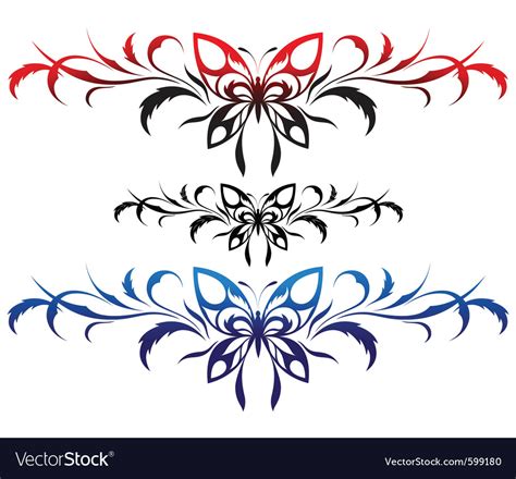 Butterflies tribal Royalty Free Vector Image - VectorStock