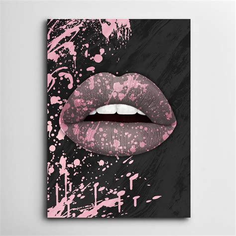 Pink Lips Art-Lips Canvas | MusaArtGallery™