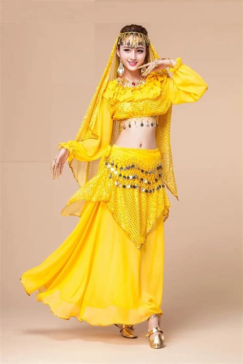 Hot Sell!!! Oriental Bollywood Indian Dance Costume Set Women 3/5/7 PCS ...