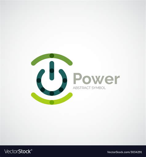 Power button logo design Royalty Free Vector Image