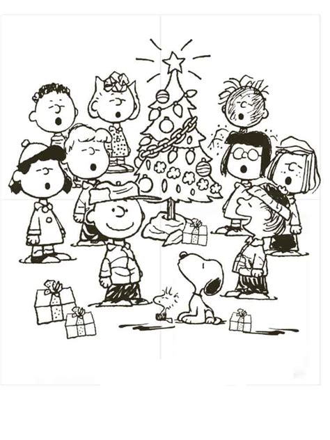 Charlie Brown and Christmas coloring page - Download, Print or Color Online for Free