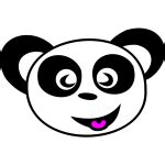 Pink panda bear face | Free SVG