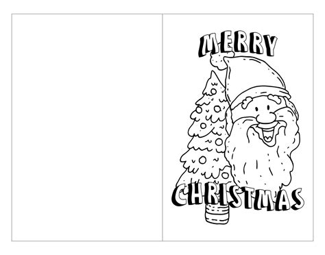 Foldable Coloring Printable Christmas Cards - Printable Word Searches