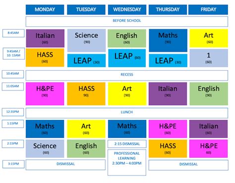 Timetable - Mitcham Girls High School