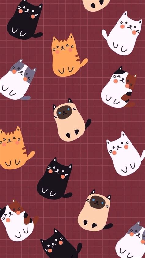 Kawaii Cat Phone Wallpapers - Wallpaper Cave