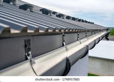 Gutter System Metal Roof Holder Gutter Stock Photo 1798957885 | Shutterstock