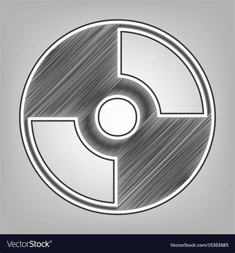 Cd or dvd sign pencil sketch Royalty Free Vector Image