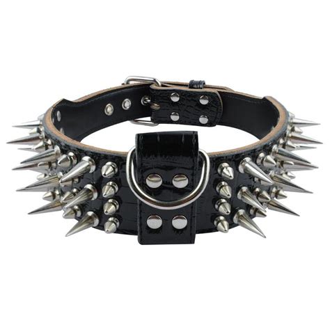 Leather Sharp Spiked Dog Collars | Studded dog collar, Spiked dog collar, Leather dog collars