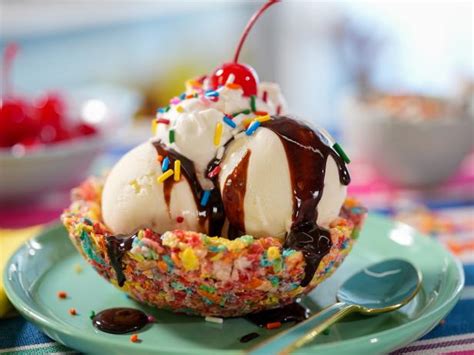 Edible Cereal Treat Bowls for Ice Cream Sundaes Recipe | Food Network