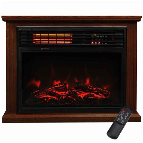 28" Electric Fireplace 1500W 3D Embedded Insert Heater with Cabinet ...