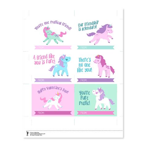 Unicorn Valentine Cards – Simple Everyday Mom