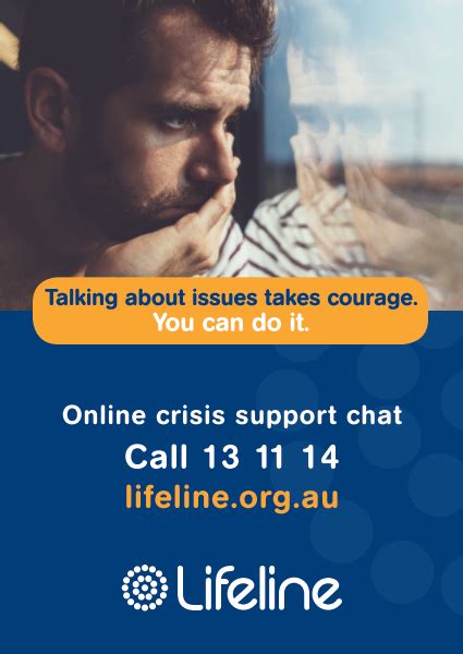 Lifeline Australia - Online shop| Crisis Support Now Male - A3 Poster (Pack of 10)