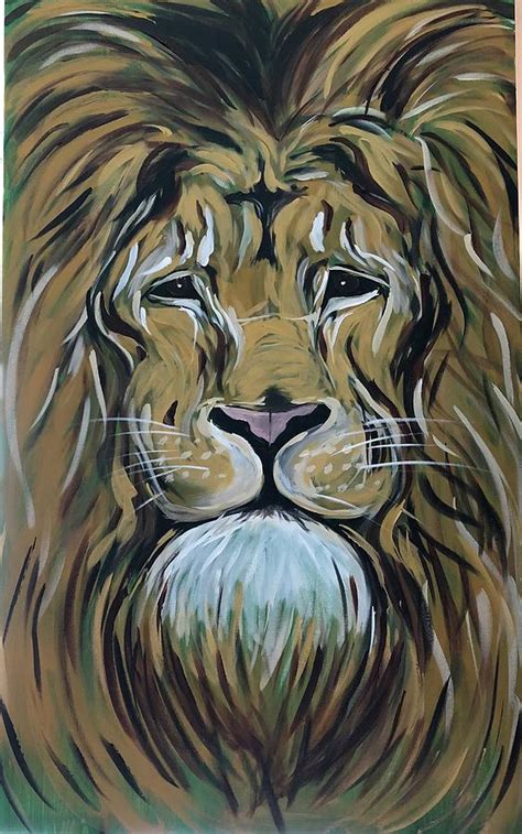 Lion in the Sun Painting by Rob Bolanos