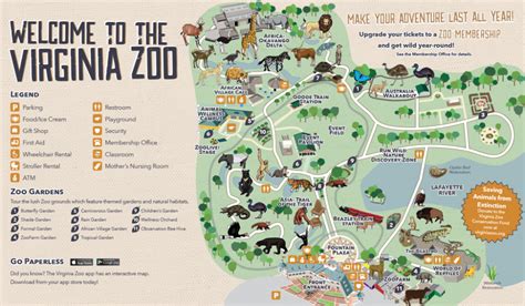 Zoo Map - Virginia Zoo in Norfolk | Zoo map, Zoo, Theme park map