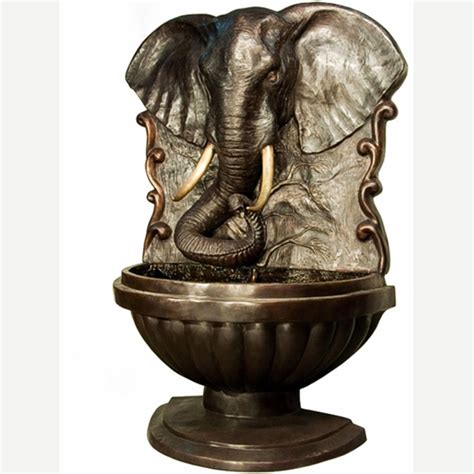 Outdoor Garden Decoration High Quality Bronze Large Elephant Fountain