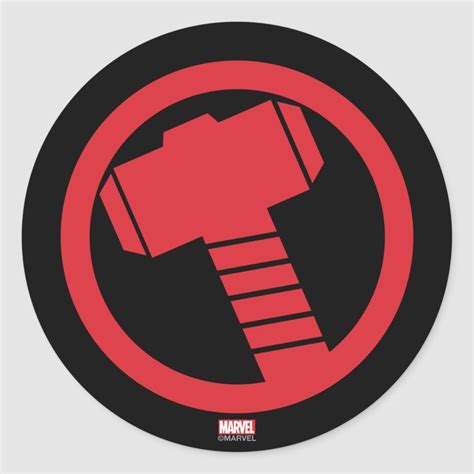 Mighty Thor Logo Classic Round Sticker | Zazzle | Thor, Avengers logo, ? logo