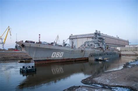 Russia's Sevmash Shipyard Renewing Kirov Class Cruiser Admiral Nakhimov Hull Structures - TASS