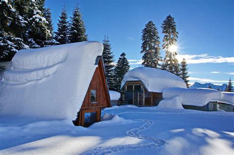 Snowy winter in Krasnaya Polyana - a ski resort located near Sochi, Russia Sochi, Eastern Europe ...