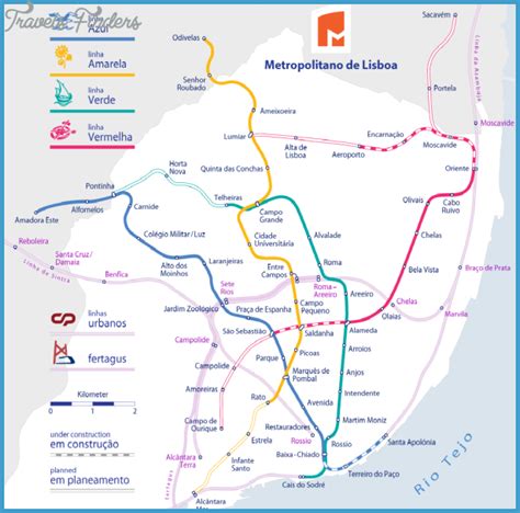 Lisbon Subway Map - TravelsFinders.Com