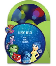 Tons of free Disney invitation templates. We love this free Inside Out invite, perfect for ...