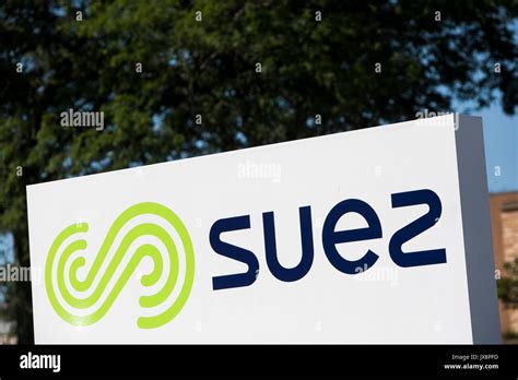 A logo sign outside of a facility occupied by SUEZ Water Resources Inc ...