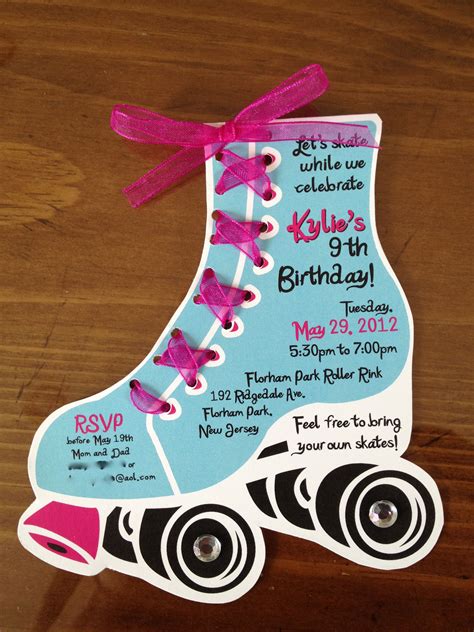 10 Roller Skate Invitations - Etsy | Roller skating birthday invitations, Roller skating ...