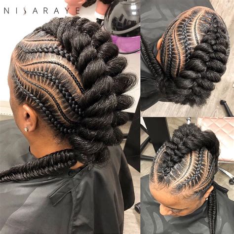 Al' (Nisa) XXIII on Instagram: “Feed-In Mohawk💓” | Feed in braids hairstyles, Braided hairstyles ...