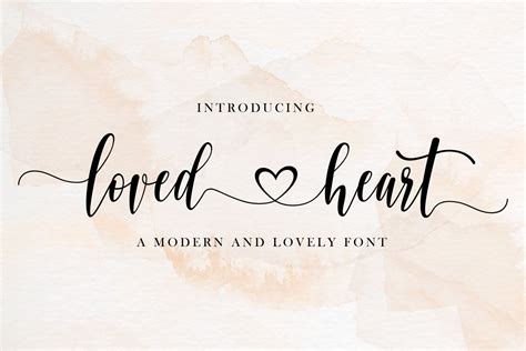 Loved Heart | Beautiful Script By Crafty Files | TheHungryJPEG