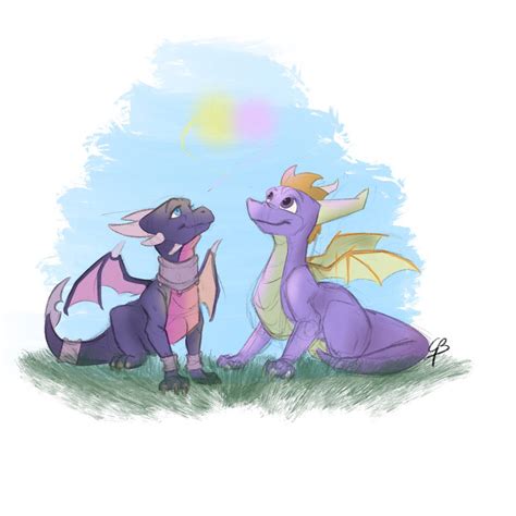 Spyro and Cynder by GirlScoutDragon on DeviantArt