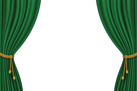 realistic curtain frame template green color vector graphic 11587606 ...