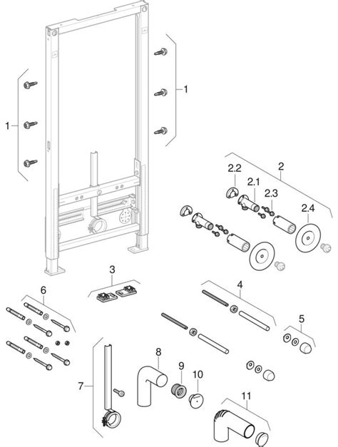 Geberit Duofix frame for bidet, 98 cm, universal | Geberit product ...