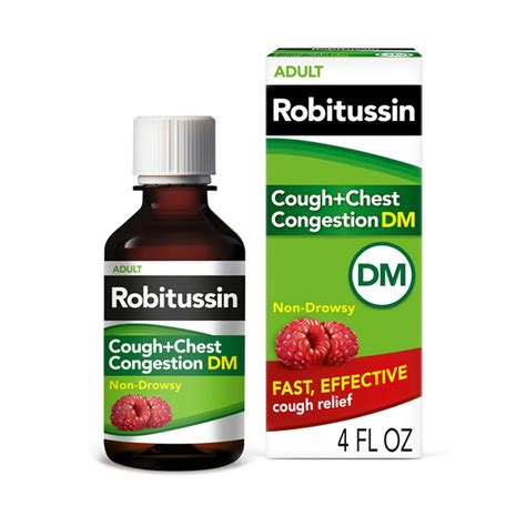 Robitussin Adult Non Drowsy Cough + Chest Congestion DM Liquid (4 fl oz ...