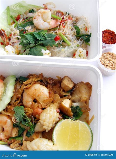 Thai food takeaway dishes stock image. Image of convenient - 5805375