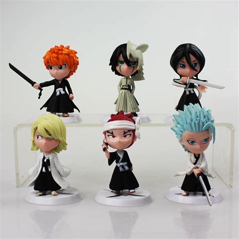 6Pcs/Set Anime Bleach Figures Ichigo Kurosaki Orihime Inoue PVC Action Figure Toys Model Dolls ...