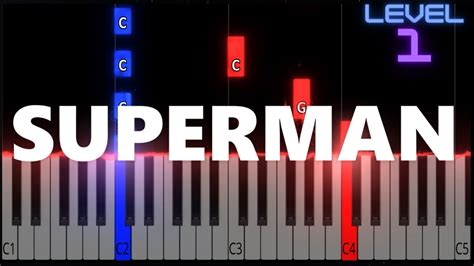 Superman Theme - John Williams - EASY Piano Tutorial - YouTube