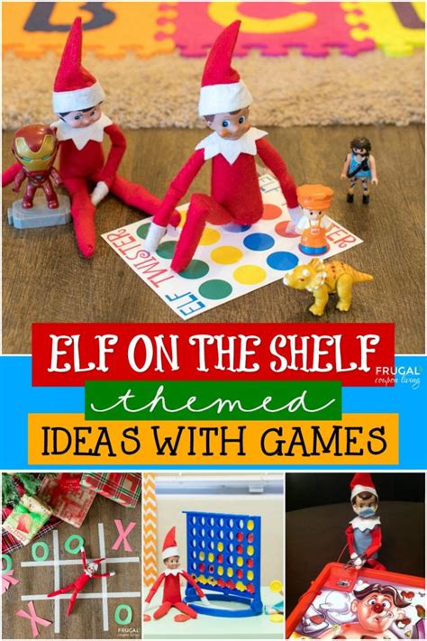 Elf on the Shelf Ideas with Games | Twister, Bowling, Chutes & Ladders