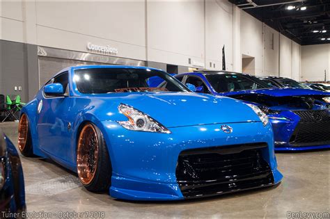 Blue Nissan 370Z with custom front - BenLevy.com