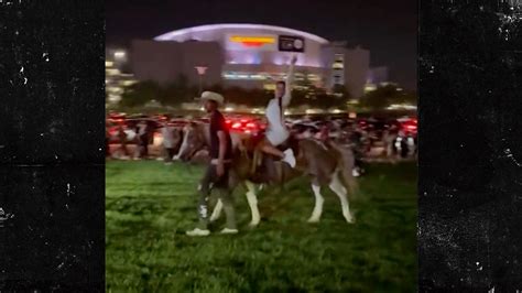 Beyoncé Fan Rides On Horse During Renaissance Tour U.S. Opener