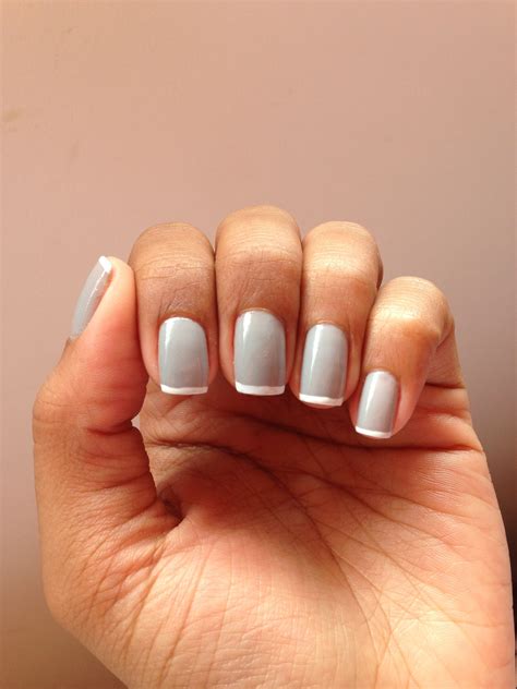 Grey nails | French nails, Trendy nails, Elegant manicure