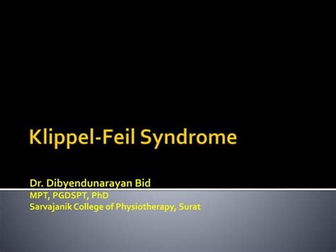 Klippel-Feil Syndrome | PPT