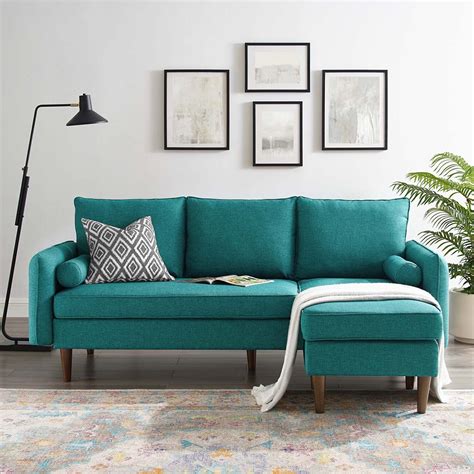 Modway Revive Teal Sectional Sofa EEI-3867-TEA | Teal sofa, Sectional sofa, Sectional sofa couch