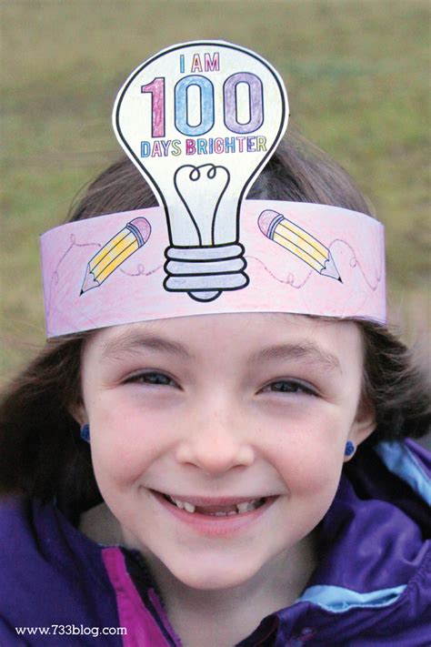 100th Day of School Activity - 100 days brighter crown! #100days #freedownload | 100 day of ...