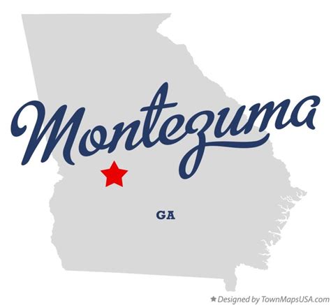 Map of Montezuma, GA, Georgia