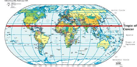 Tropics of Cancer & Capricorn | Overview, Latitude & Longitude - Lesson ...